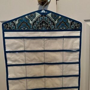 Avon Decorative Blue and Cream Hanging Organizer